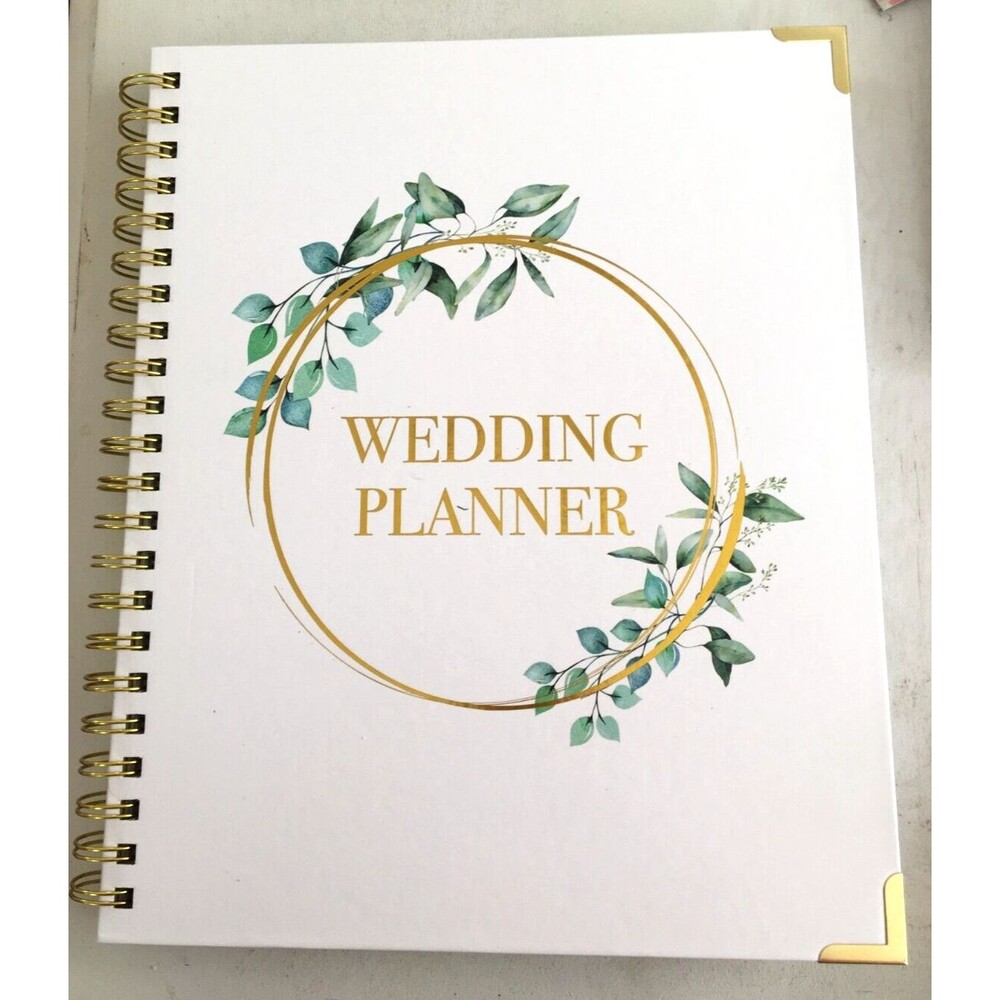 Zicoto Wedding Planner Book Organizer Hardcover 5 Tabbed Sections 12" x 9'5 New